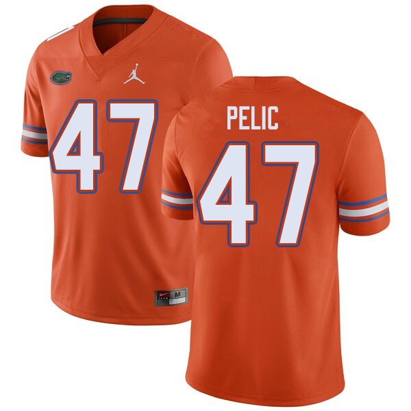 Jordan Brand Men #47 Justin Pelic Florida Gators College Football Jerseys Orange